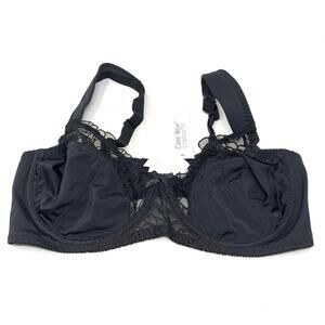 Curve Muse Lingerie Bra Women's Size 38C Unlined Lace Trimmed Black NEW